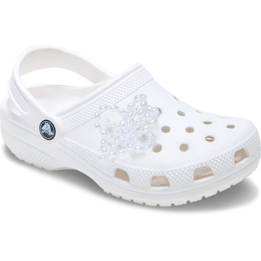 White Pearl Beaded Floral