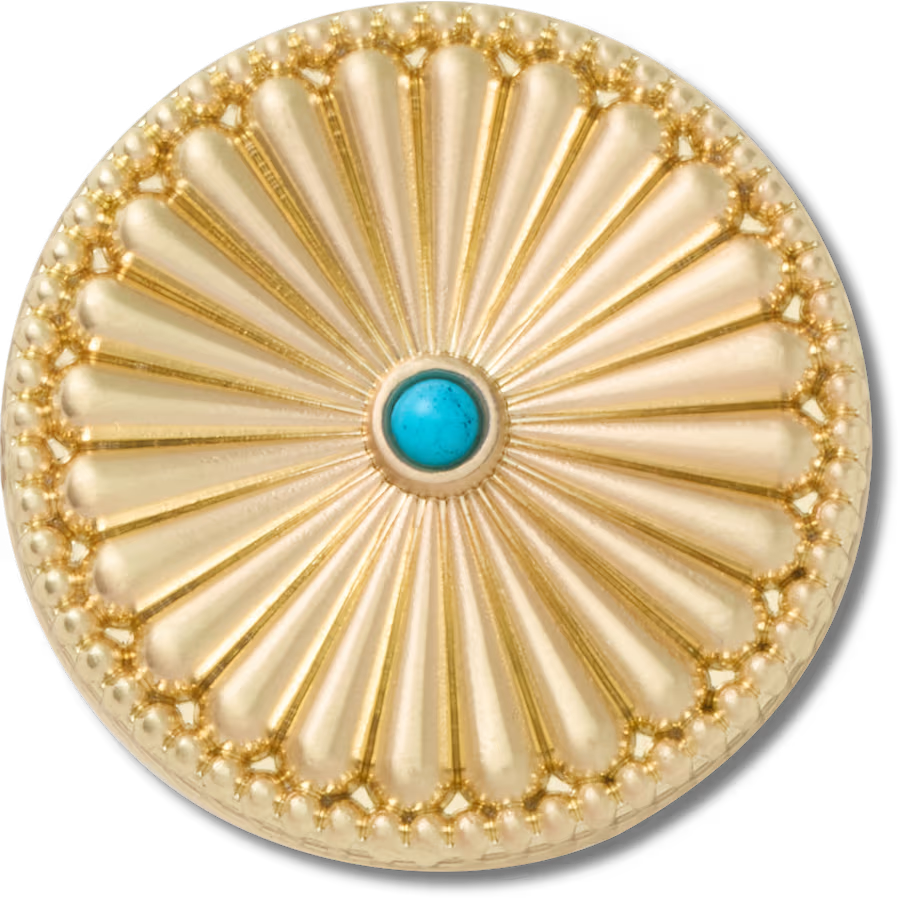 Gold Turquoise Western Stud