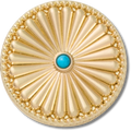 Gold Turquoise Western Stud
