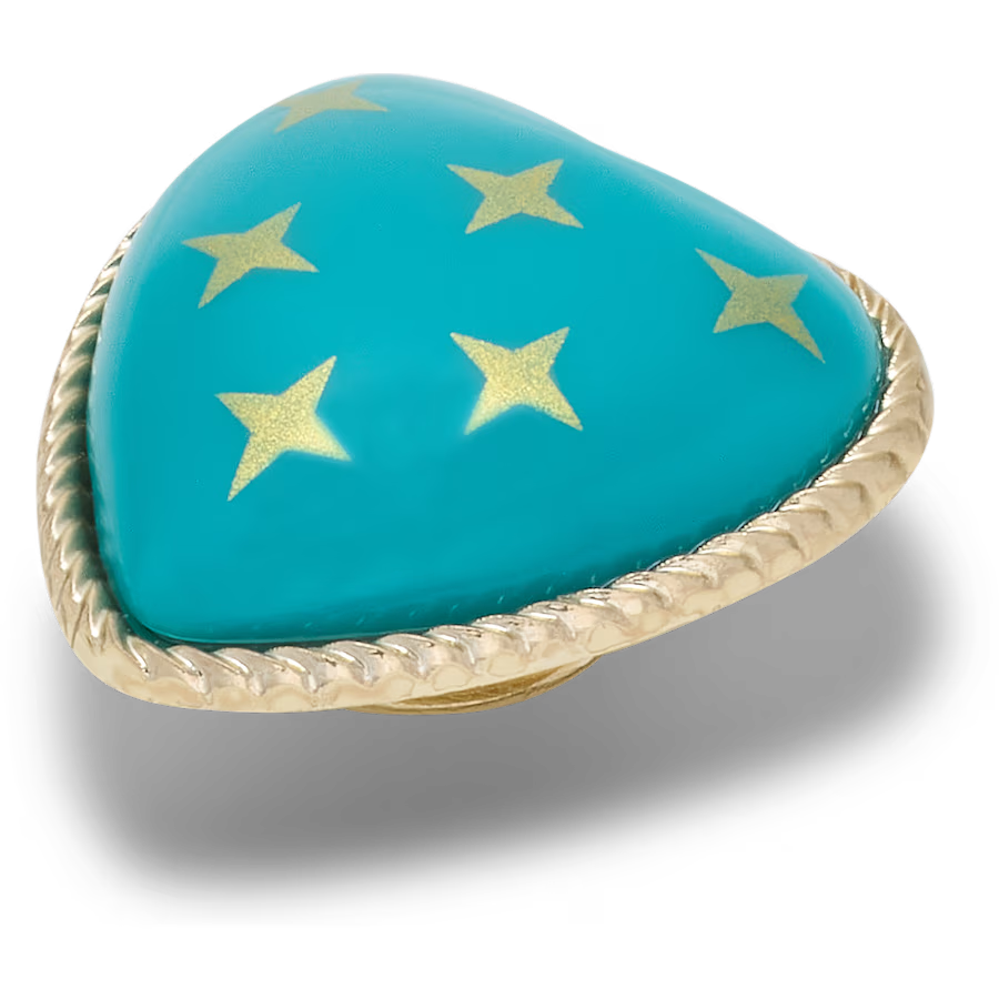 Turquoise and Gold Heart