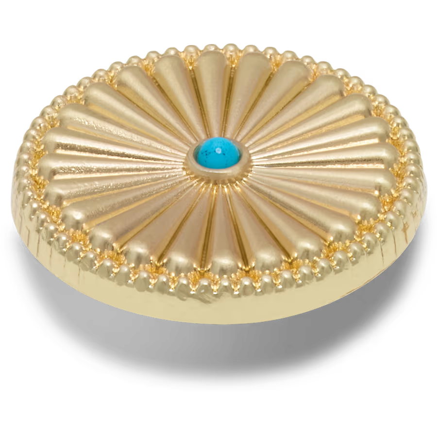 Gold Turquoise Western Stud