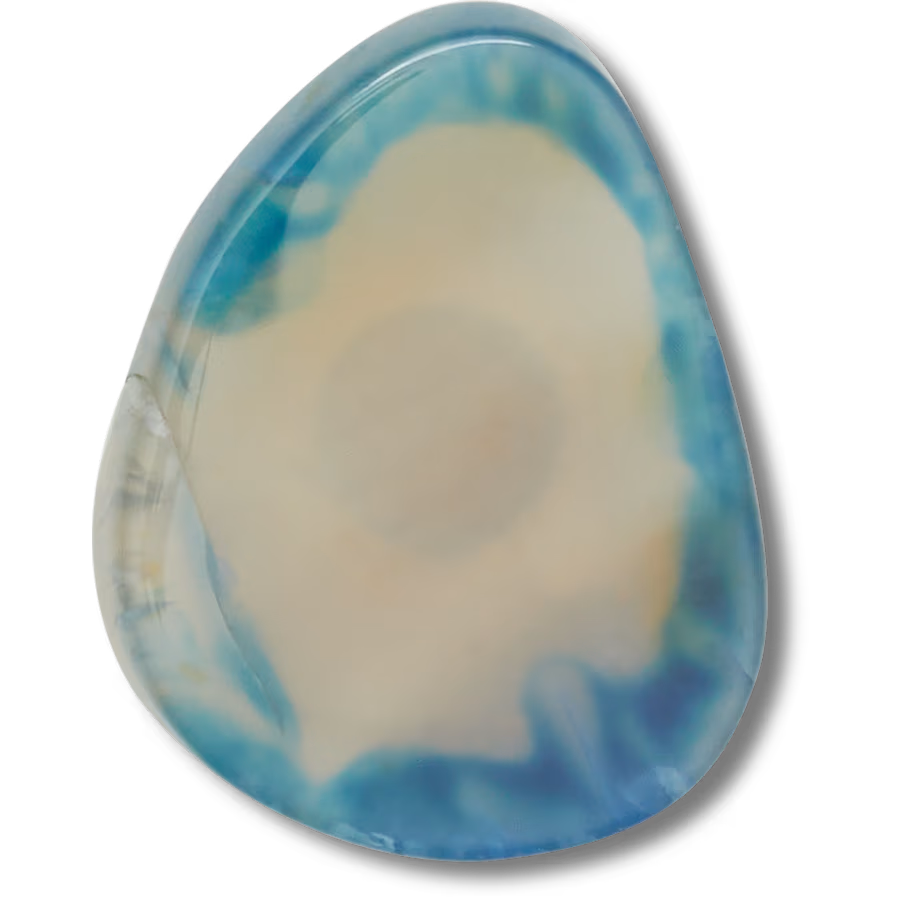 Blue Glass Cut Stone
