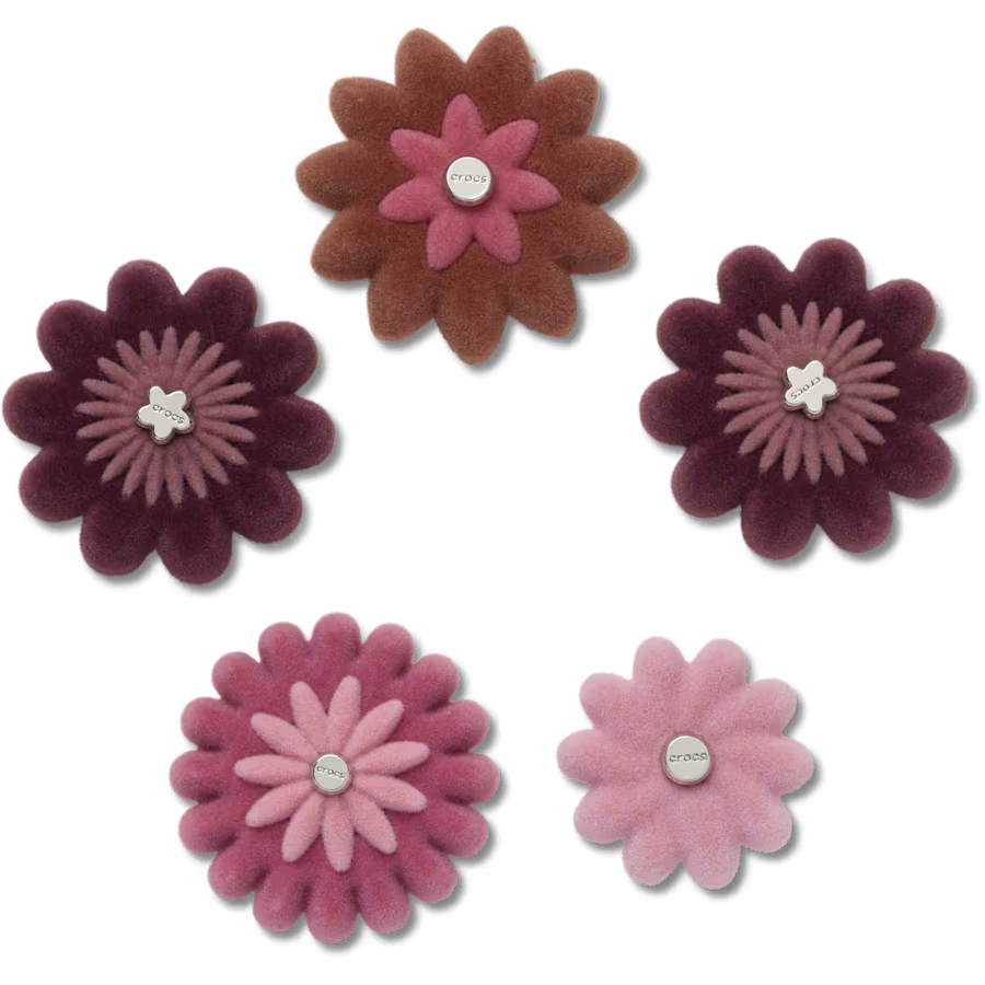 Pink Velvet Flower 5 Pack