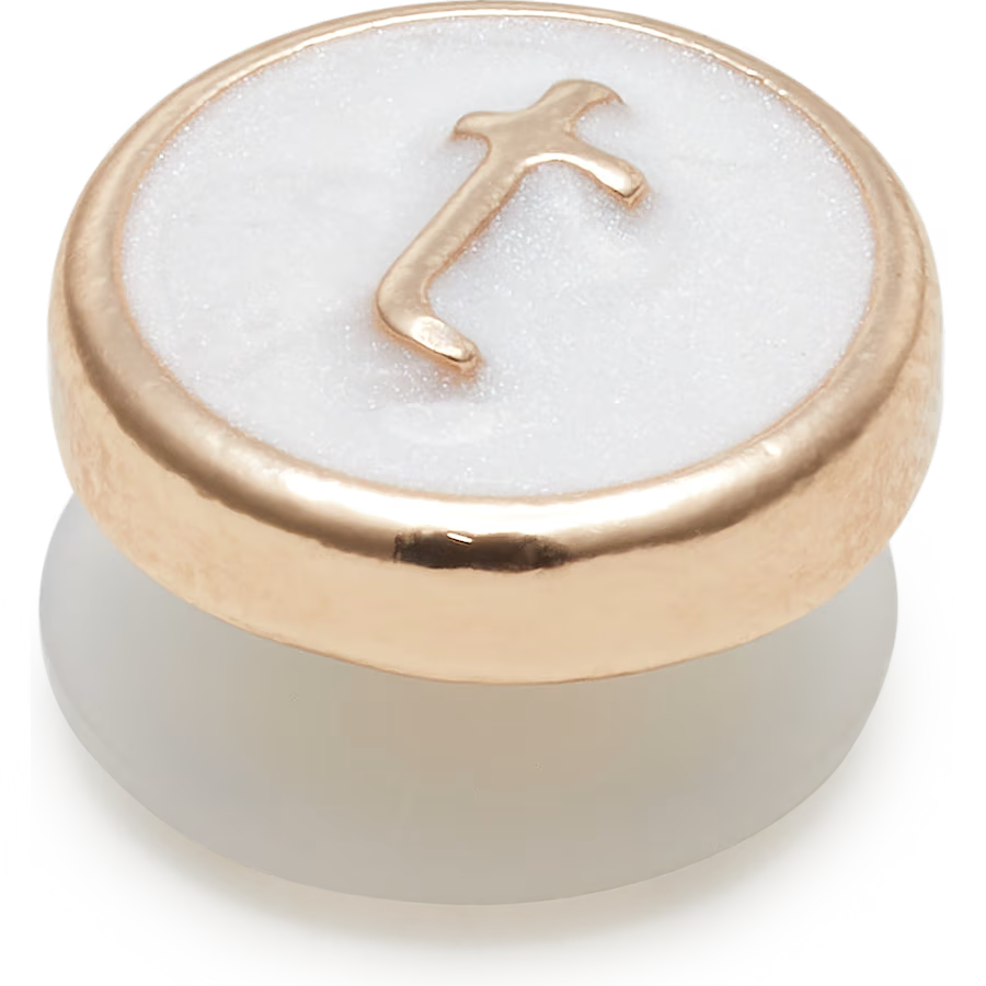 Tiny Pearlized Letter T