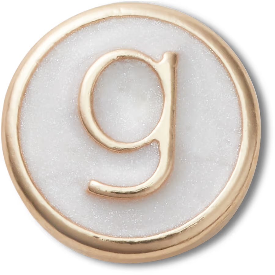 Tiny Pearlized Letter G