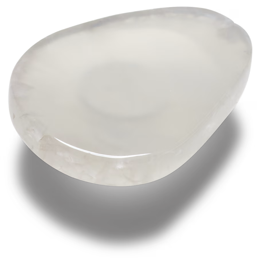 White Glass Cut Stone
