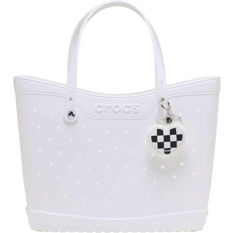 Checkered Heart Bag Charm