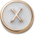 Tiny Pearlized Letter X
