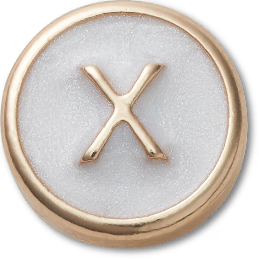 Tiny Pearlized Letter X
