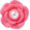 Pink Flower With Pearl Center