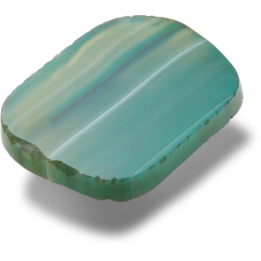 Green Glass Cut Stone