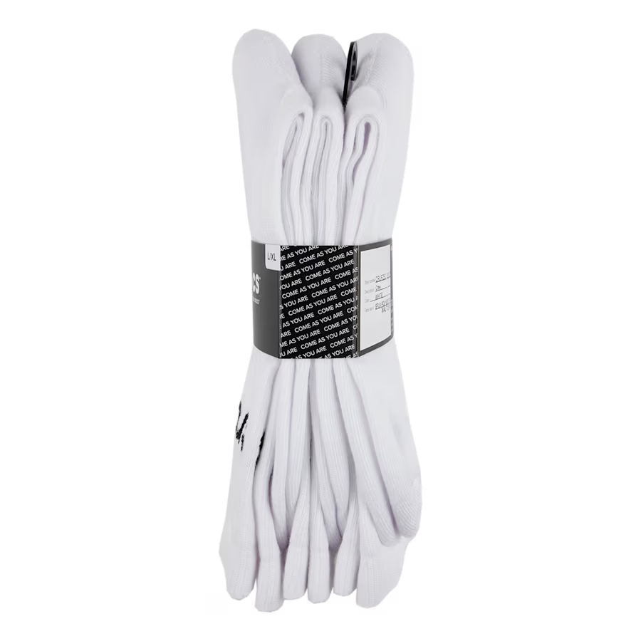 CrocsSocks White Logo Crw 3PK Whi