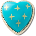 Turquoise and Gold Heart