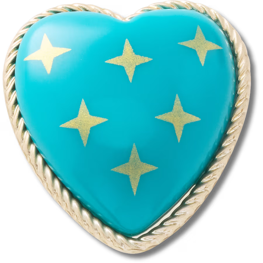 Turquoise and Gold Heart