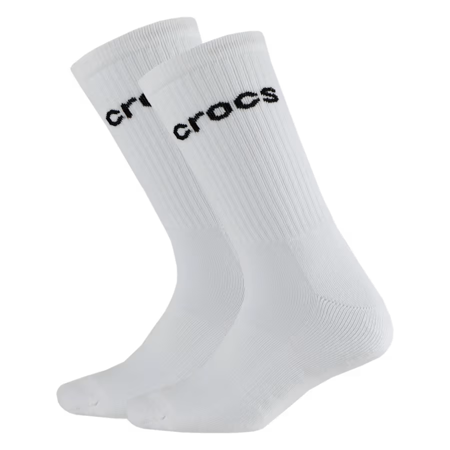 CrocsSocks White Logo Crw 3PK Whi