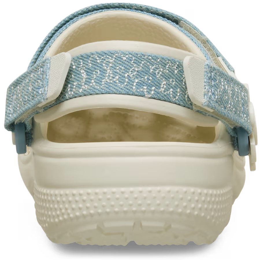 Kids’ Classic Denim Flower Adjustable Backstrap Clog