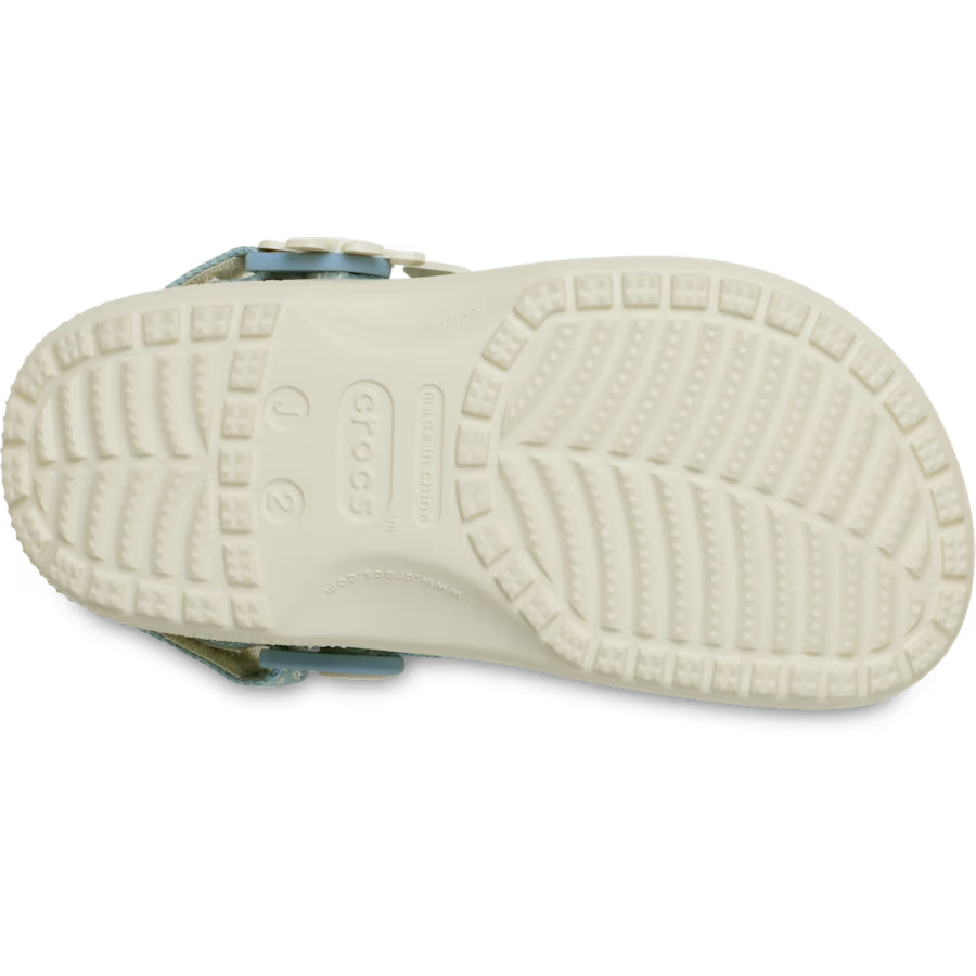 Kids’ Classic Denim Flower Adjustable Backstrap Clog