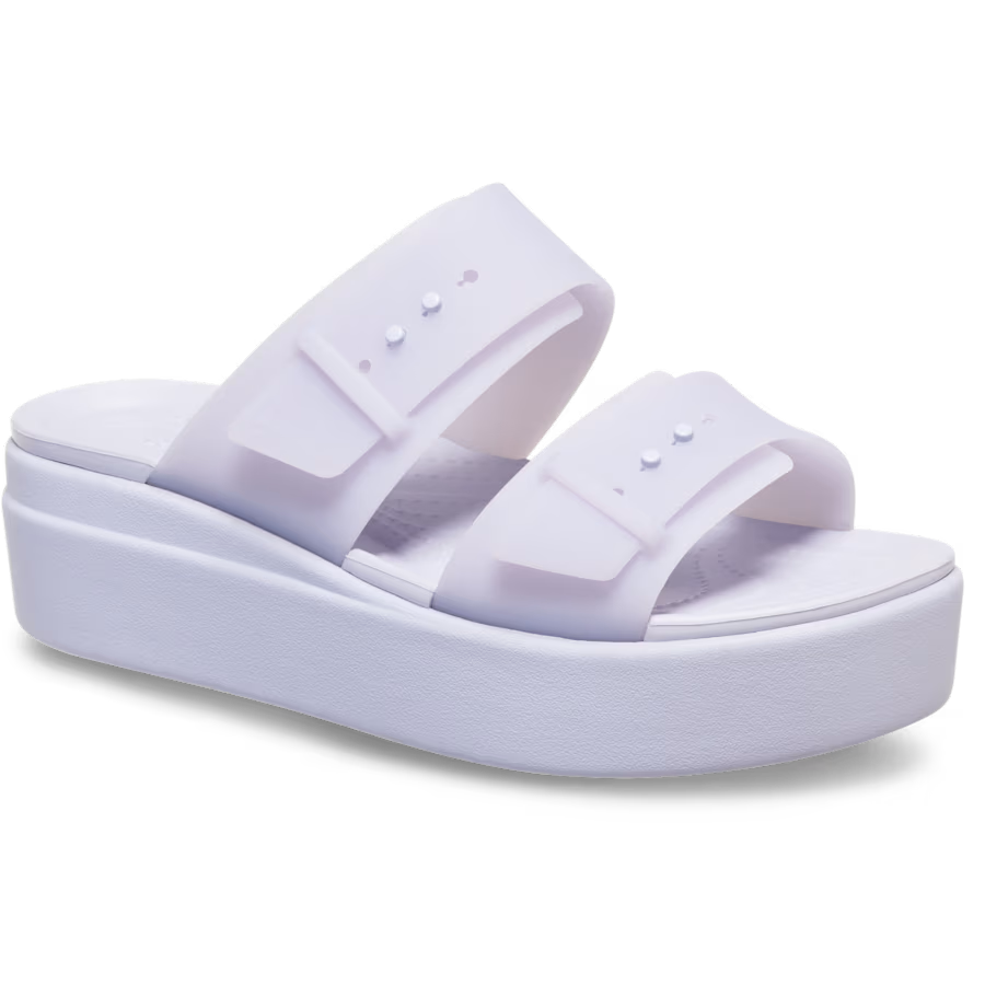 Brooklyn Buckle Frosted Low Wedge