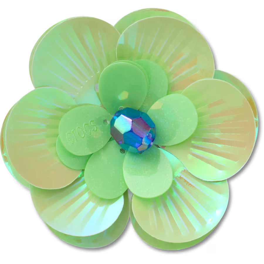 Sequin Green Flower