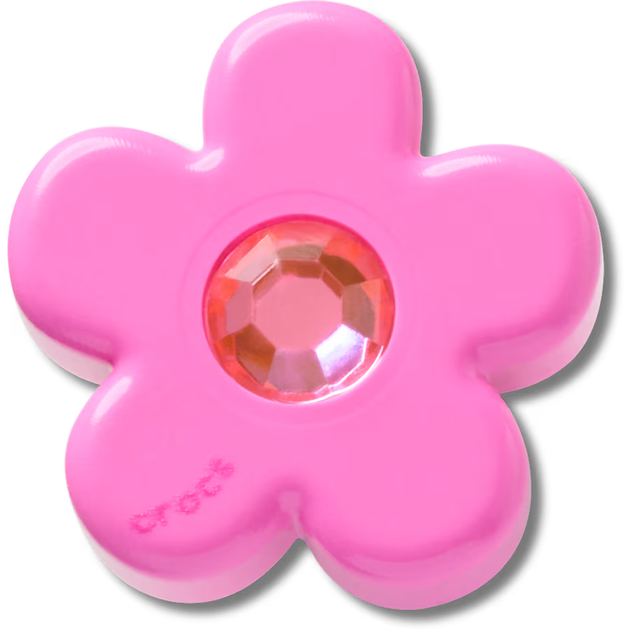 Bright Pink Flower With Gem