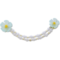 Blue Flower and Pearl Chain