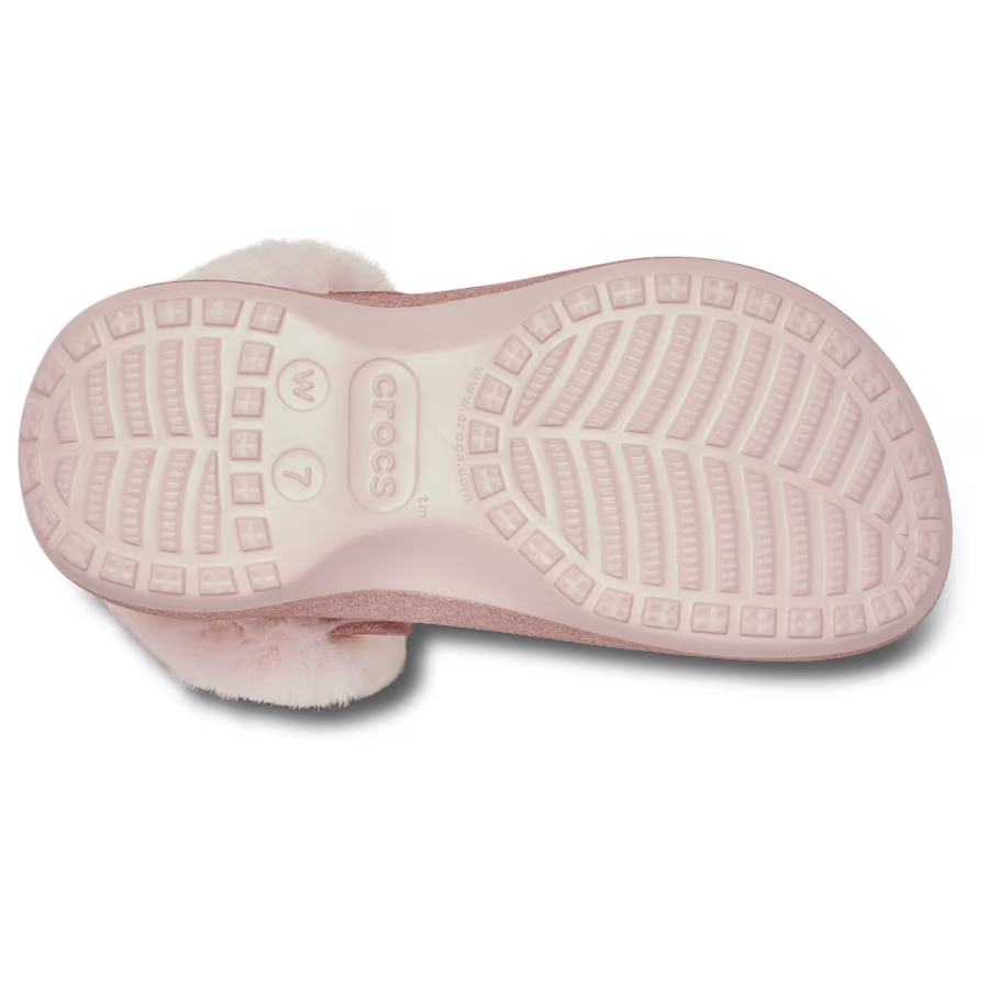 Classic Platform Fuzz Lined Glitter Clog