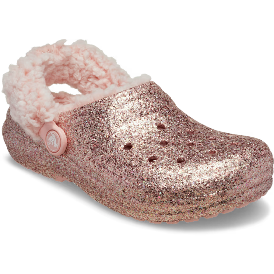 Kids’ Classic Fleece Lined Chunky Glitter Clog
