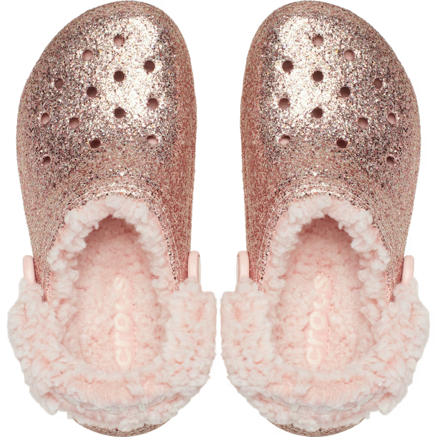 Kids’ Classic Fleece Lined Chunky Glitter Clog