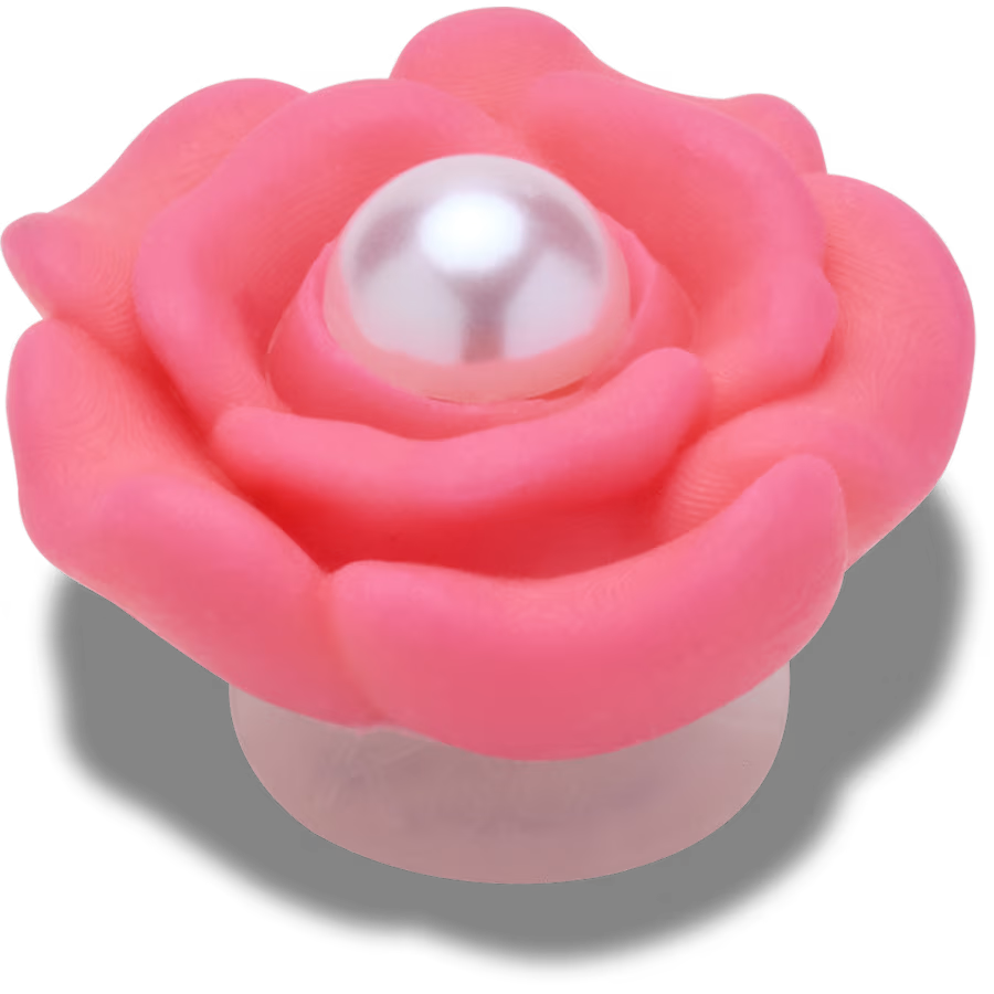 Pink Flower With Pearl Center