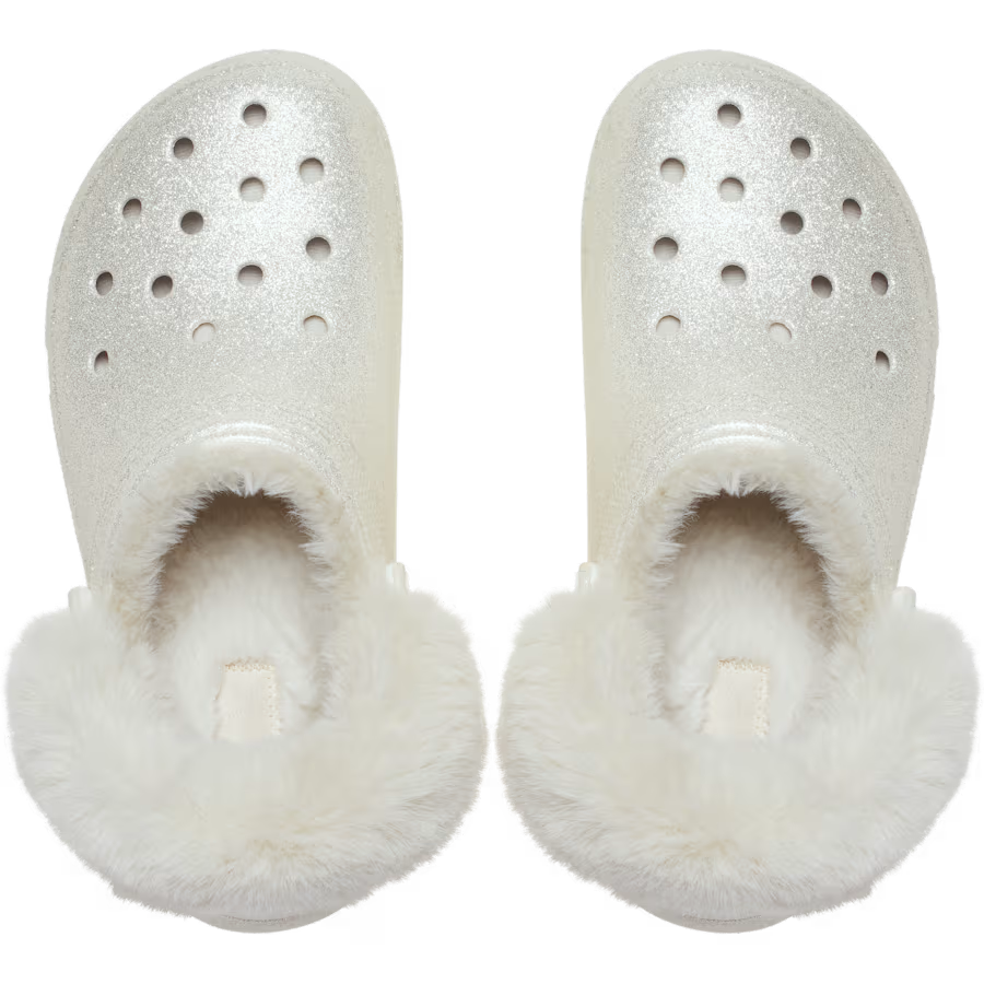 Classic Platform Fuzz Lined Glitter Clog