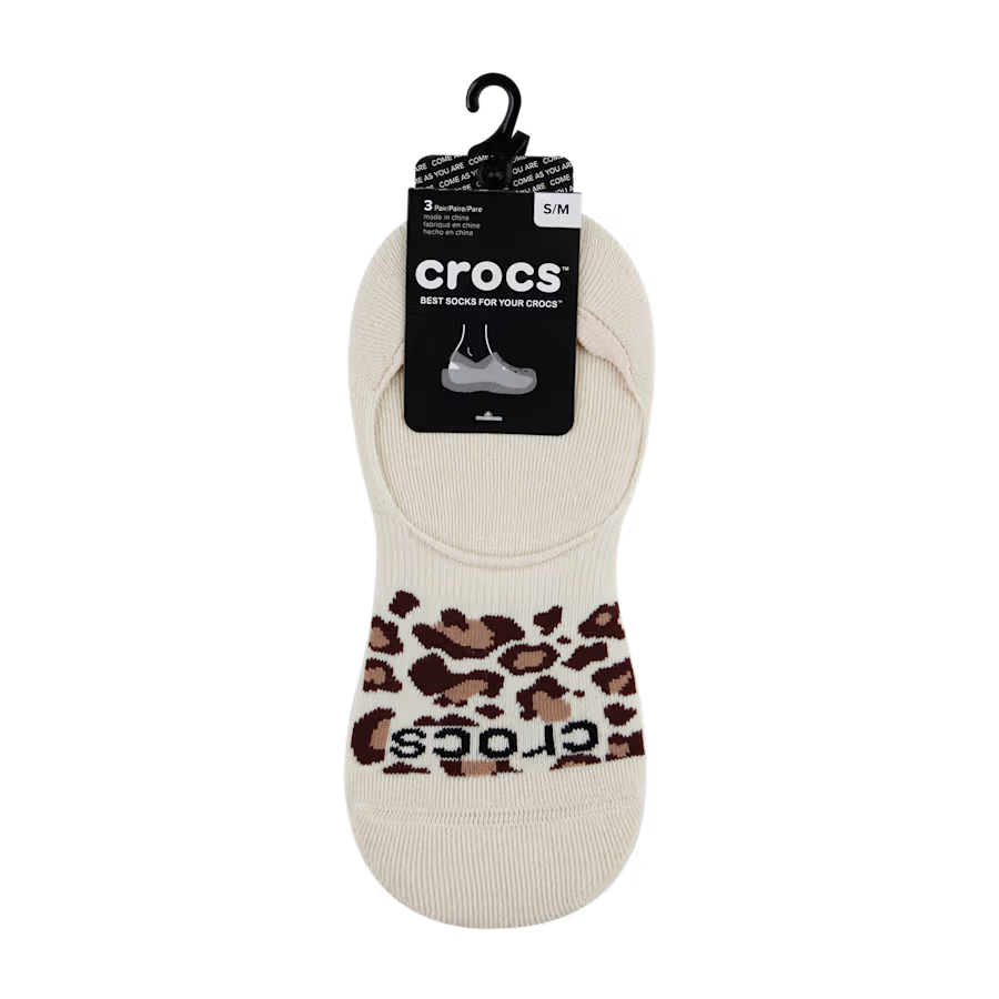 CrocsSocks Cheetah Hidden Liner 3PK