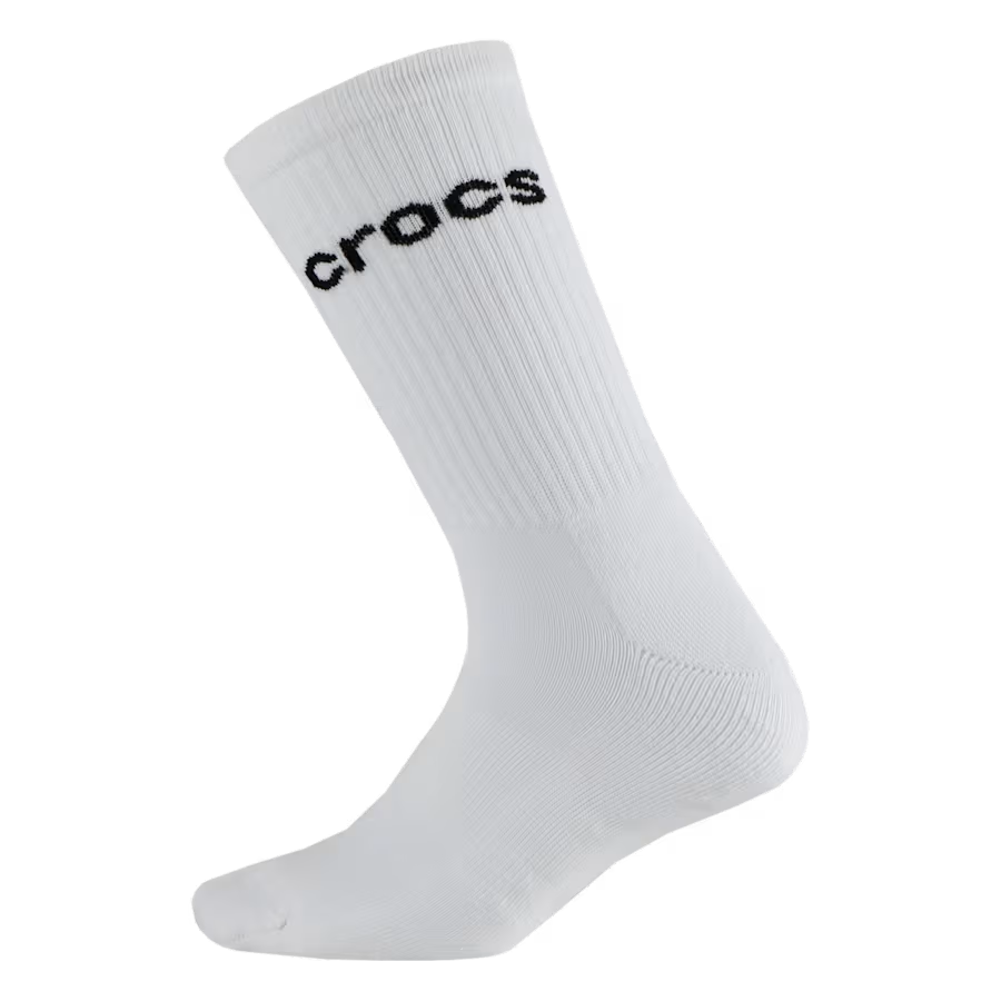 CrocsSocks White Logo Crw 3PK Whi