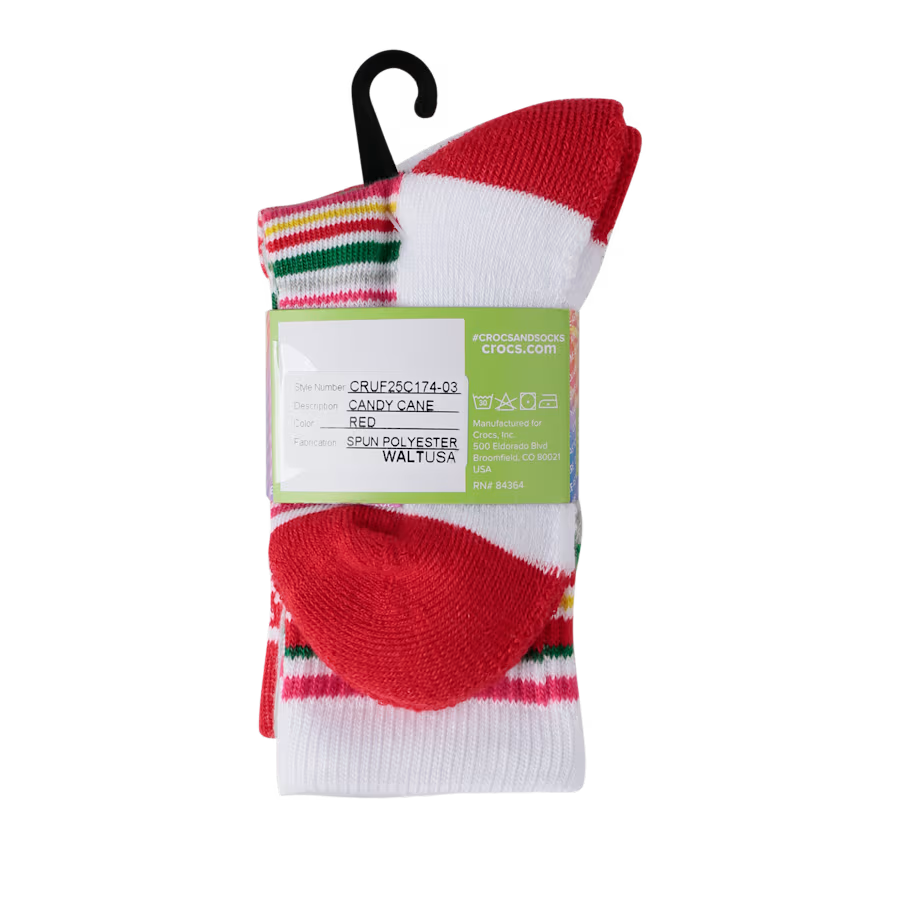 CrocsSocks Candy Cane 3-Pack