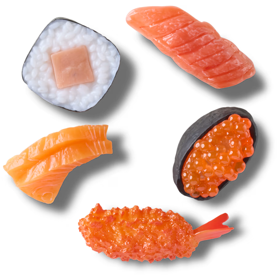 Realistic Sushi Dinner 5 Pack