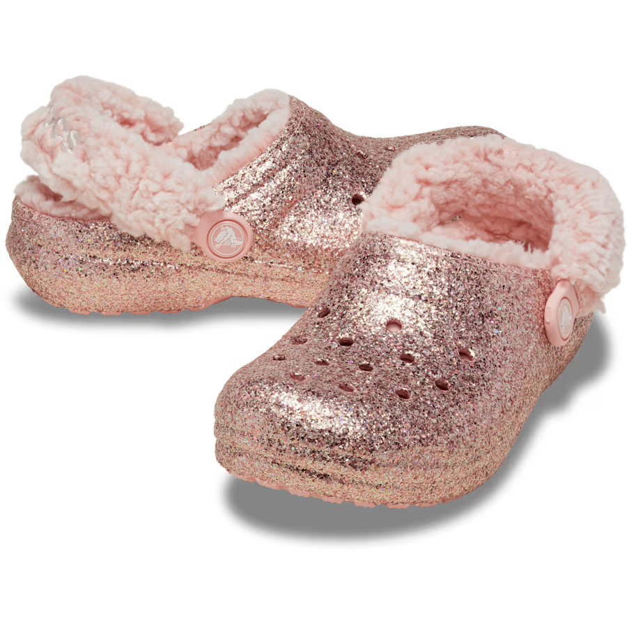 Kids’ Classic Fleece Lined Chunky Glitter Clog