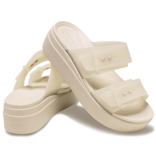 Brooklyn Buckle Frosted Low Wedge