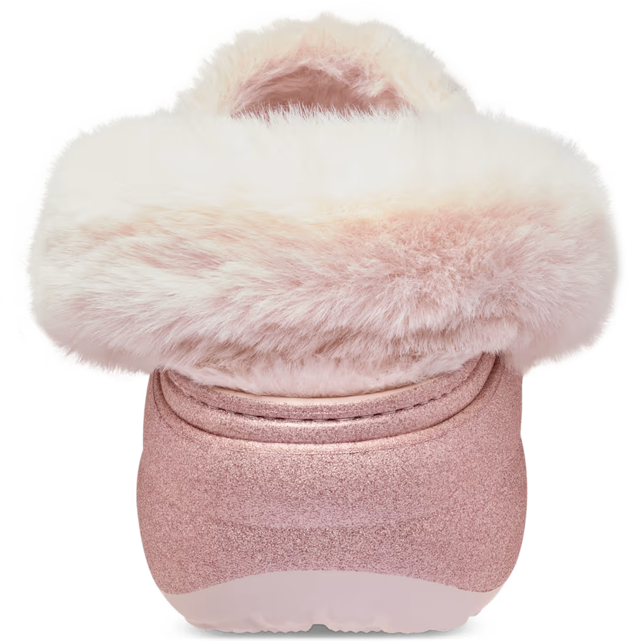 Classic Platform Fuzz Lined Glitter Clog