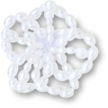 White Pearl Beaded Floral