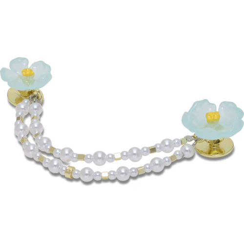 Blue Flower and Pearl Chain