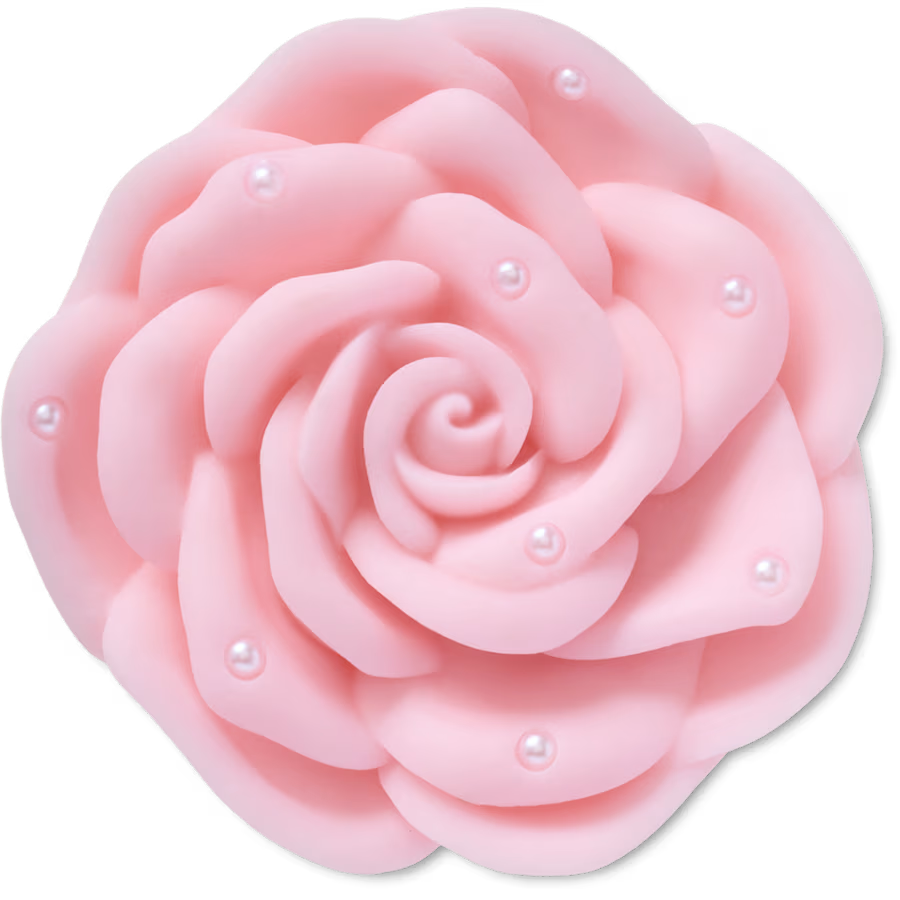 Pink Rose With Pearls