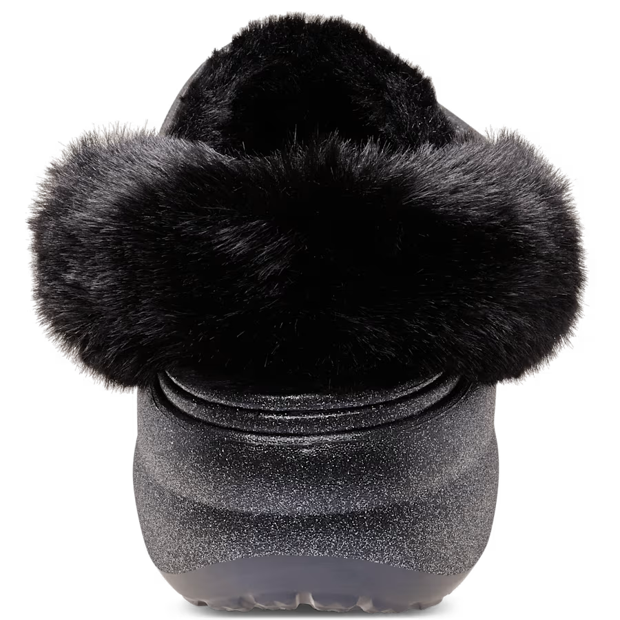 Classic Platform Fuzz Lined Glitter Clog