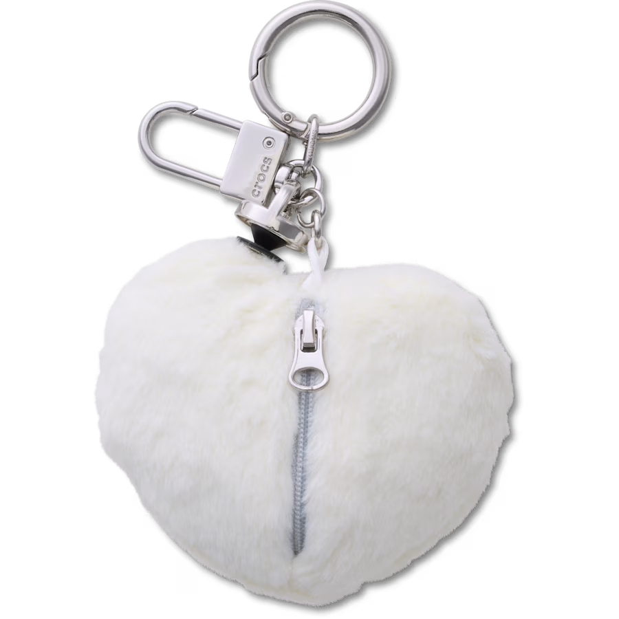 Checkered Heart Bag Charm