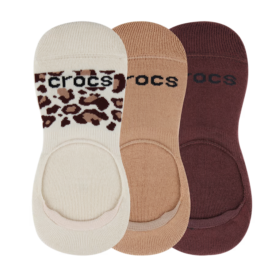 CrocsSocks Cheetah Hidden Liner 3PK