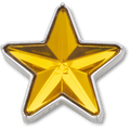 Orange and Silver SMT Gem Star