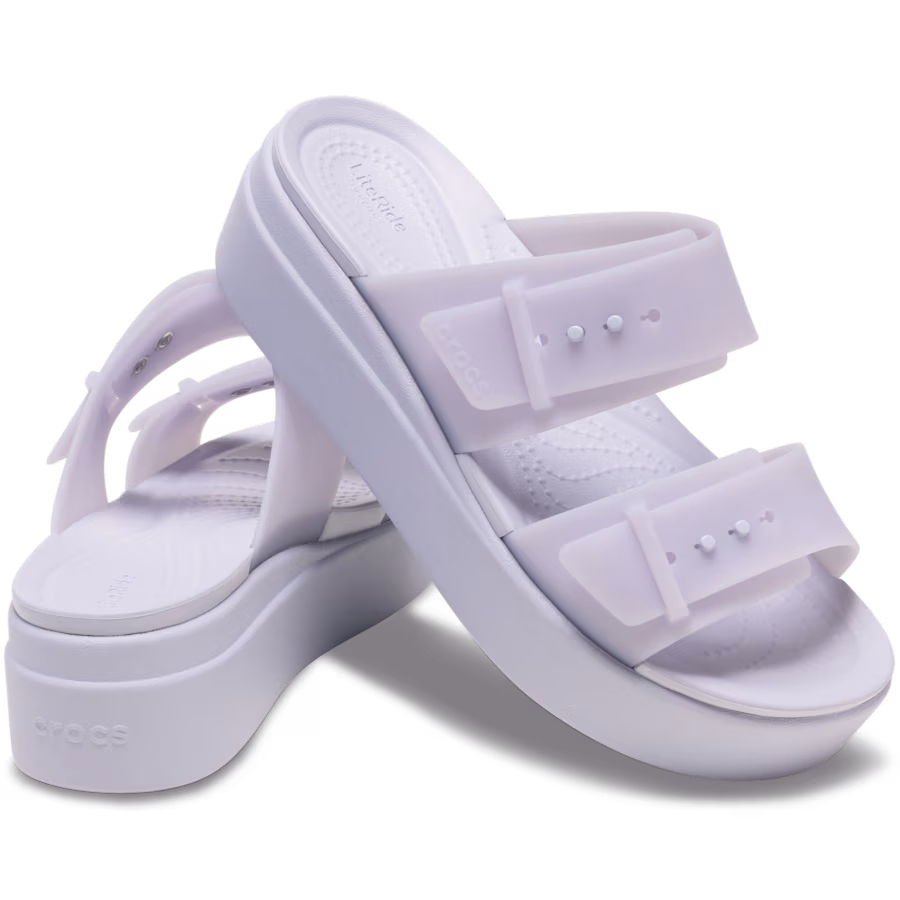 Brooklyn Buckle Frosted Low Wedge