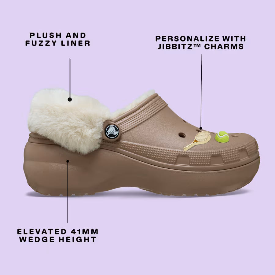 Classic Platform Fuzz Lined Clog