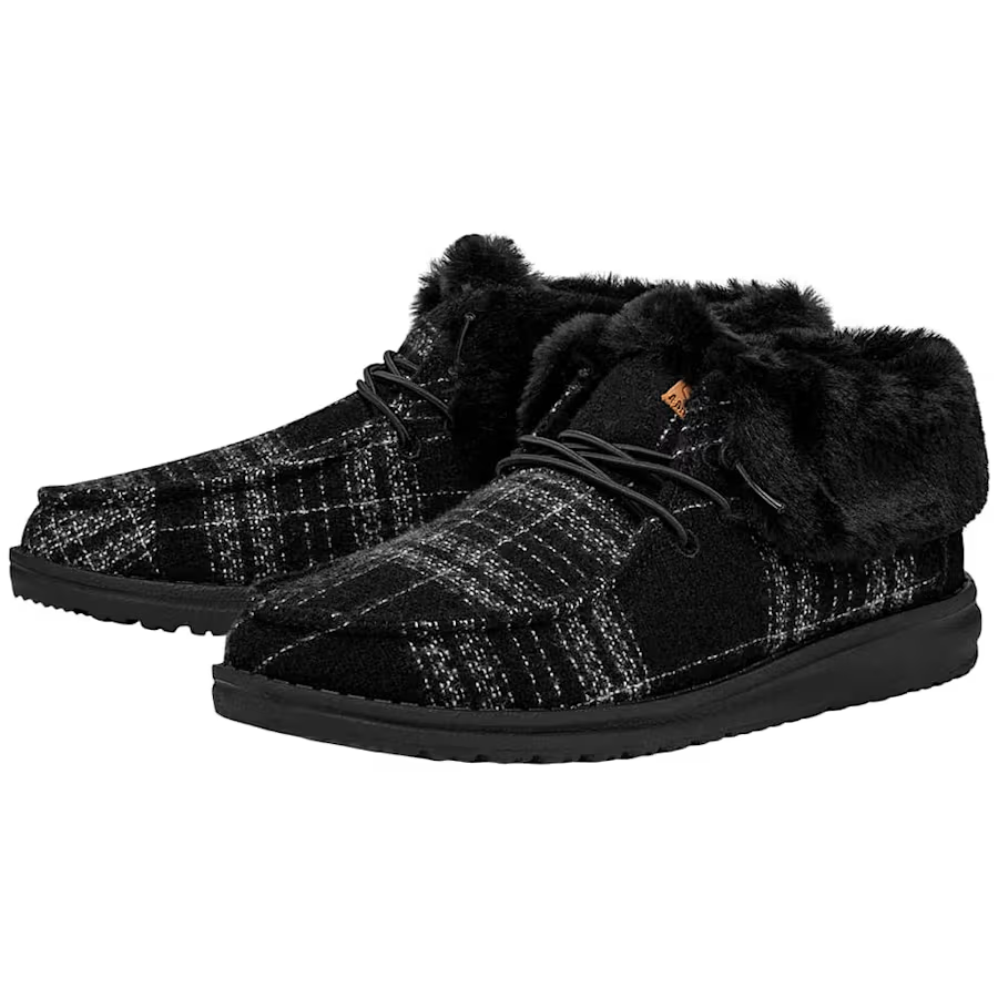 Wendy Fold Boot Plaid Cozy