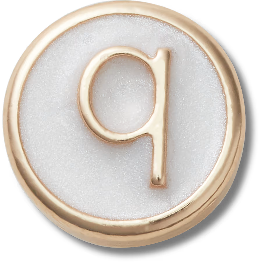 Tiny Pearlized Letter Q