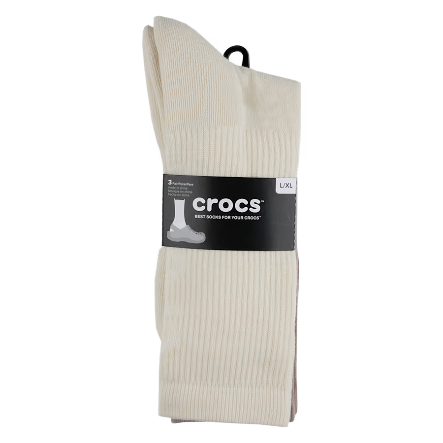 Crocs Socks Crew Texture Logo 3-Pack