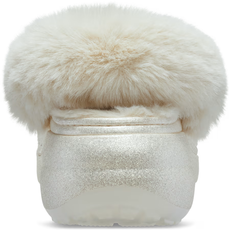 Classic Platform Fuzz Lined Glitter Clog